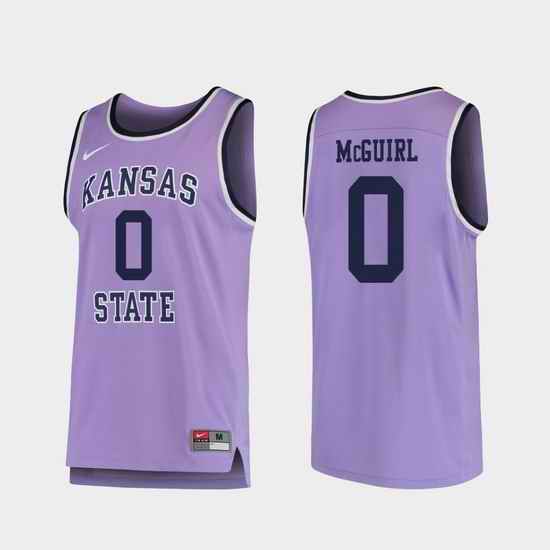 Men Kansas State Wildcats Mike Mcguirl Purple Replica College Basketball Jersey